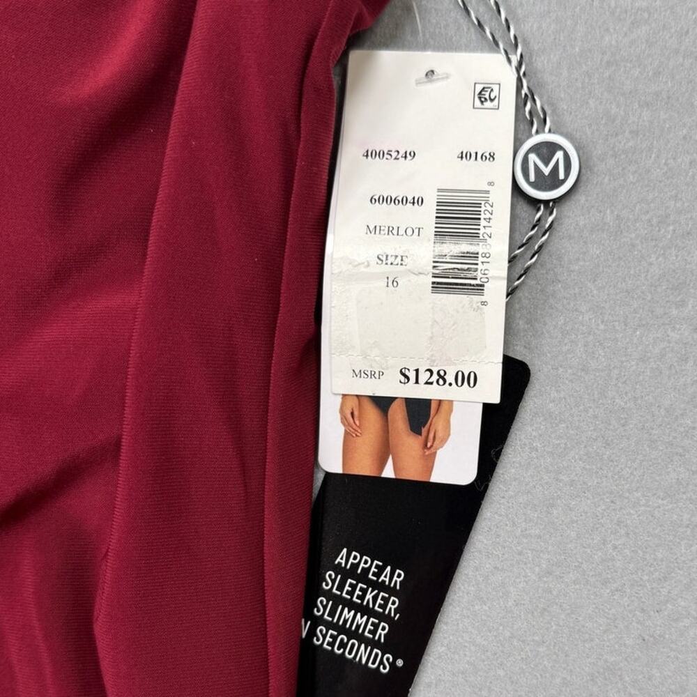 Magicsuit Alex Side-Tie Underwire Tankini Top Merlot 16 $128 - Picture 4 of 9